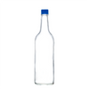 750ml Clear Glass Mineral Bottle with blue duet cap