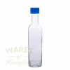 225ml square sauce glass bottle with blue tamper evident cap