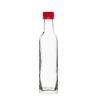 225ml Square Sauce Glass Bottle With Red Tamper Evident Cap