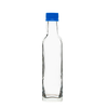 225ml Square Sauce Glass Bottle With Blue Tamper Evident Cap