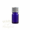 5ml blue glass bottle with silver boreseal cap