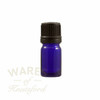 5ml blue glass bottle with black tamper evident cap