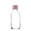 150ml Clear Glass Alpha Sirop Bottle with Deep Aluminium Lid with Real Wooden Top