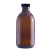 300ml Amber Alpha Sirop Bottle with Black Plastic EPE Lined Lid