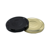 70mm Safety Button Twist off Lids in Gold and Black