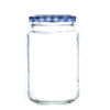 370ml classic 1lb glass  jam jar with a heat sealable lid in a choice of 7 different colours.