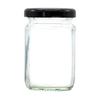 105ml glass  jam jar. Supplied with a heat sealable lid in 3 different colours.
