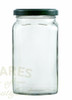 A 380ml clear glass square jam jars supplied with a heat sealable, vinegar proof lid in a choice of 7 different colours.