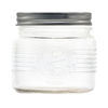 Mason Jar - 500g Old Fashioned Glass Jar With Two Part Silver Aluminium Lid
