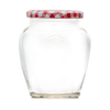 2lb gourmet/orcio glass jam jar with lid. Supplied in a choice of colours