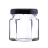45ml Hexagonal Glass Jam & Honey Jars - Retail Packs