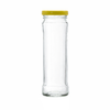 A tall 211ml olive glass jar supplied with a choice of lids.