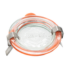 A 340ml glass Weck jar supplied with lid and clips.