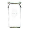 A 340ml glass Weck jar supplied with lid and clips.