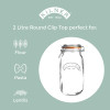 Kilner Clip Top Original 2 Litre Glass  Jar