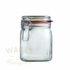 900ml Square Clip Top  Glass Jars (Kilnclip) (Packs of 1/6/12/18/100)
