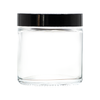 120ml Clear Glass Cosmetic Jar with black lids