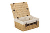 Wicker, Willow Woven 16" Buff Hamper with Removable Cotton Lining L 410mm x W 300mm x H 190mm