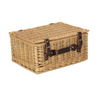 Wicker, Willow Woven 16" Buff Hamper with Removable Cotton Lining L 410mm x W 300mm x H 190mm