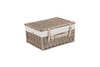Wicker, 16" Antique Wash, Willow Hamper with Removable Cotton Lining. L400mm x W300mm x H190mm