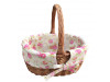 Wicker, Willow woven  Double steamed, Oval Shopper with Garden Rose Lining L300mm x W250mm x H310mm including handle