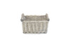 Small Antique Wash Wooden Handled Storage Basket