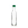 225ml Square Sauce Glass Bottle With Green Tamper Evident Cap