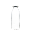 300ml Milk, Juice, Milkshake Glass Bottle with a Silver Lid