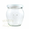 A 212ml Gourmet Glass Jam Jar. Supplied with a heat sealable and vinegar proof lid in a choice of 7 different colours.