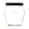A 212ml Gourmet Glass Jam Jar. Supplied with a heat sealable and vinegar proof lid