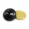 Jam Jar lid - Button design in black 43mm