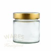 212ml Bonta glass jam jar with deep screw lid. Supplied with a heat sealable lid in 3 colours.