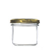 125ml bonta  glass jam jars. Supplied with a twist off heat sealable lid in 2 colours.