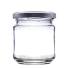 8oz Honey Jar with Dappled shoulder design & 192ml Capacity Silver Lid