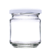 8oz Honey Jar with Dappled shoulder design & 192ml Capacity White Lid