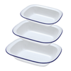 Falcon Enamel Oblong Pie Dish Set of 3 (18, 20 & 22 cm)