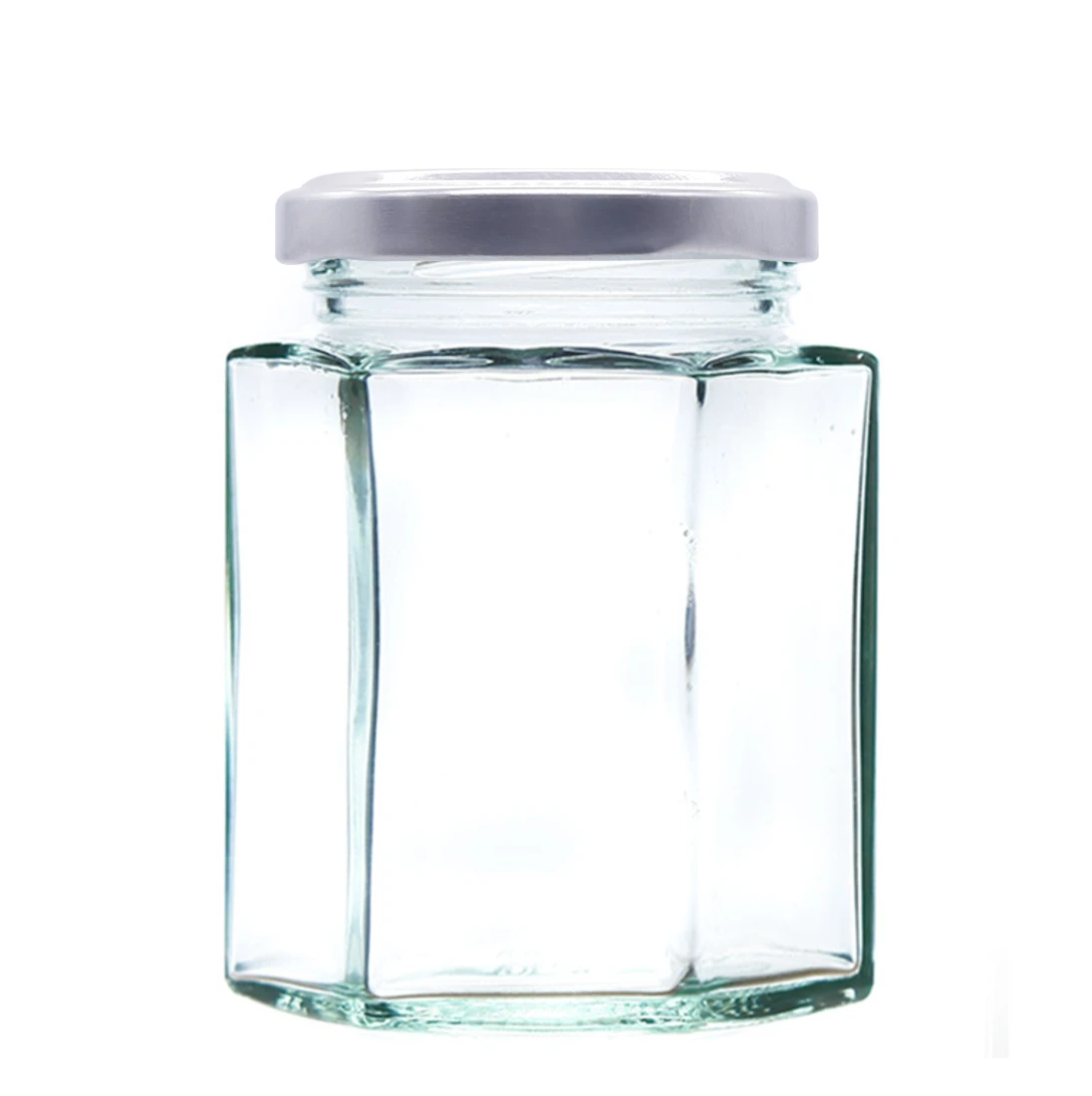 Faceted and Hexagonal Glass Jars