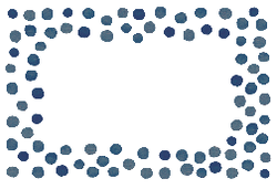 Ocean Blue Dots Border Design -  Jam Jar Preserving Labels -  Also Lovely as Blueberry Jam Labels, cake labels, Food Labels - 50mm by 70mm