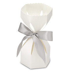 Wedding favour silk white small gift box  (Pack of 10)