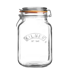 Kilner-Branded 1.5 L Square Clip Top Jar
