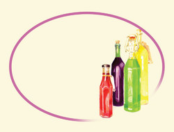 Sauce bottle labels, oil bottle labels, Cordial Labels