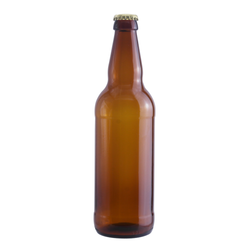 500ml Amber Glass Beer Bottle with Gold cap