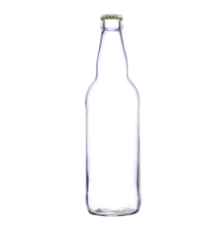 500ml Clear Glass Beer Bottle with Crown Cap