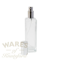 120ml glass bottle  with silver spray cap and pump