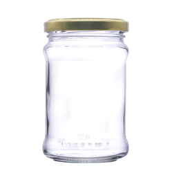12oz Honey Jar with gold lid