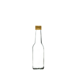 250ml Mineral Glass Bottle with gold duet cap