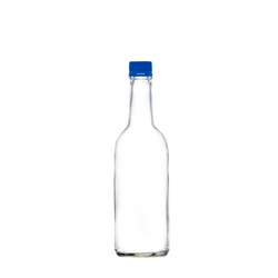 500ml Mineral Glass Bottle with blue duet cap