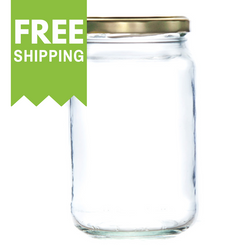 48 X Tilted Glass Spice Jar With Lids 200ml Small Round Glass