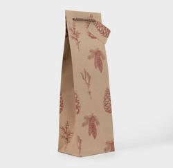 Festive Foliage Bottle Gift Bag
