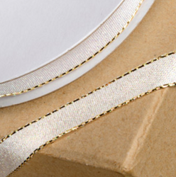 Iridescent Ribbon with Gold Edge